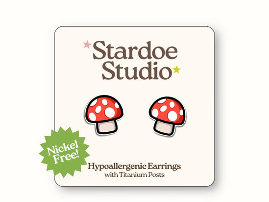 Mushroom Earrings