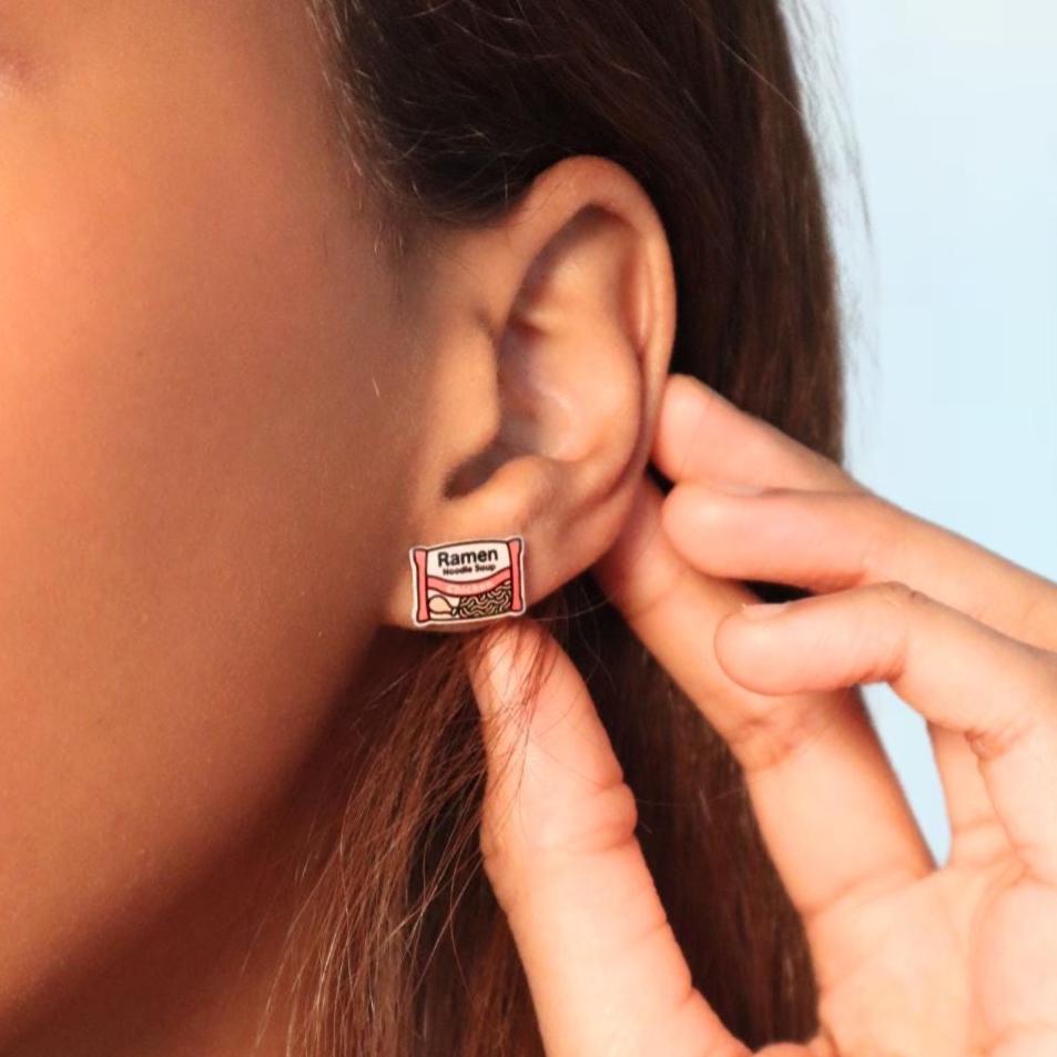 Ramen Noodle Earrings
