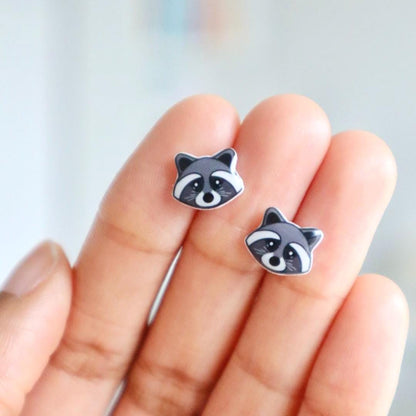 Raccoon Earrings