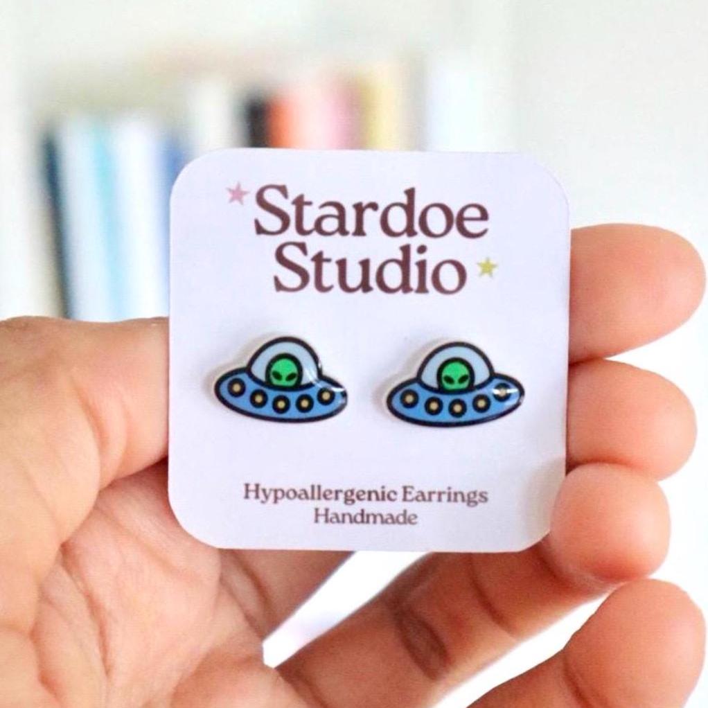 UFO Alien Earrings