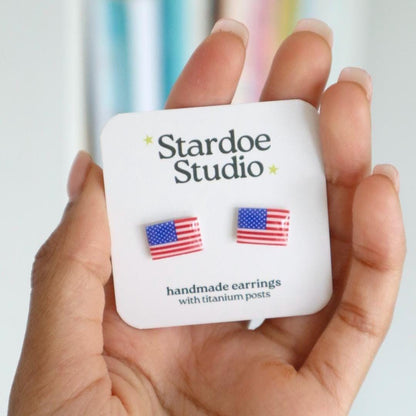 American Flag Earrings