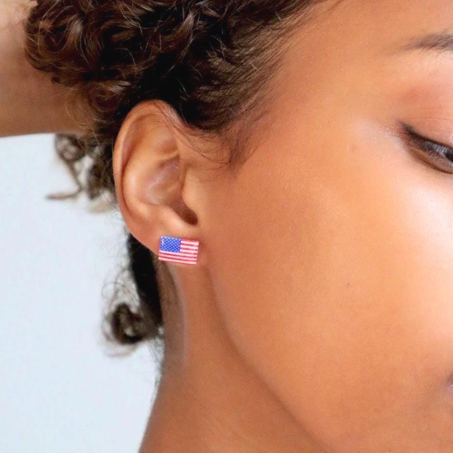 American Flag Earrings