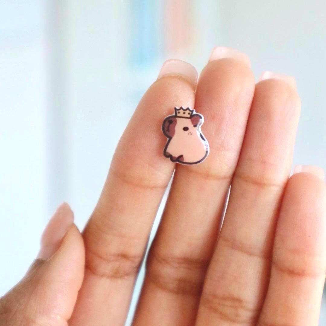 King Capybara Crown Earrings