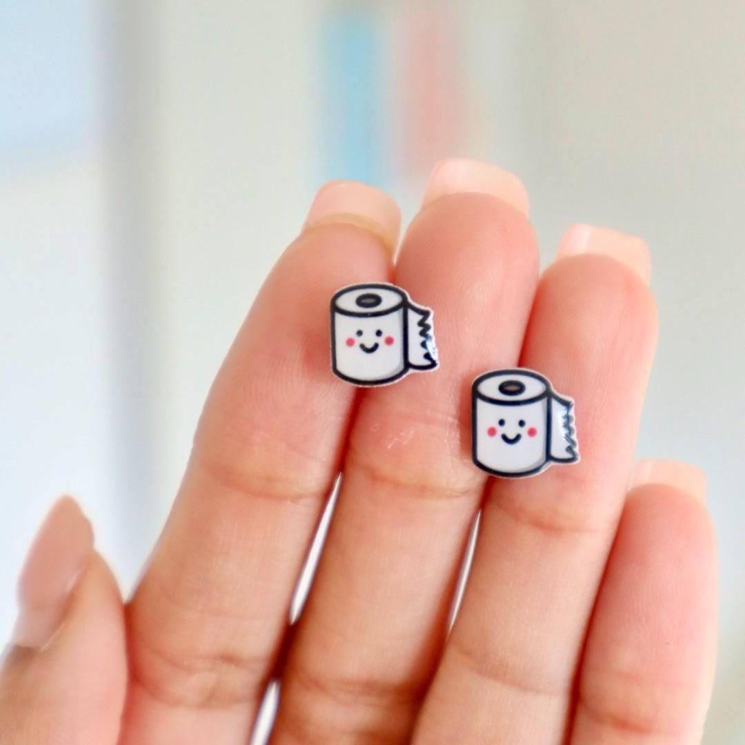Toilet Paper Earrings