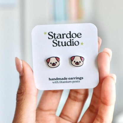 Pug Dog Earrings