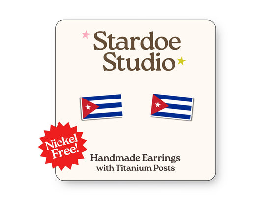 Cuba Flag Earrings