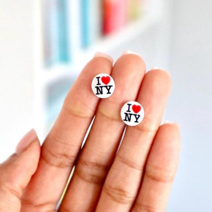 I Love NY Earrings