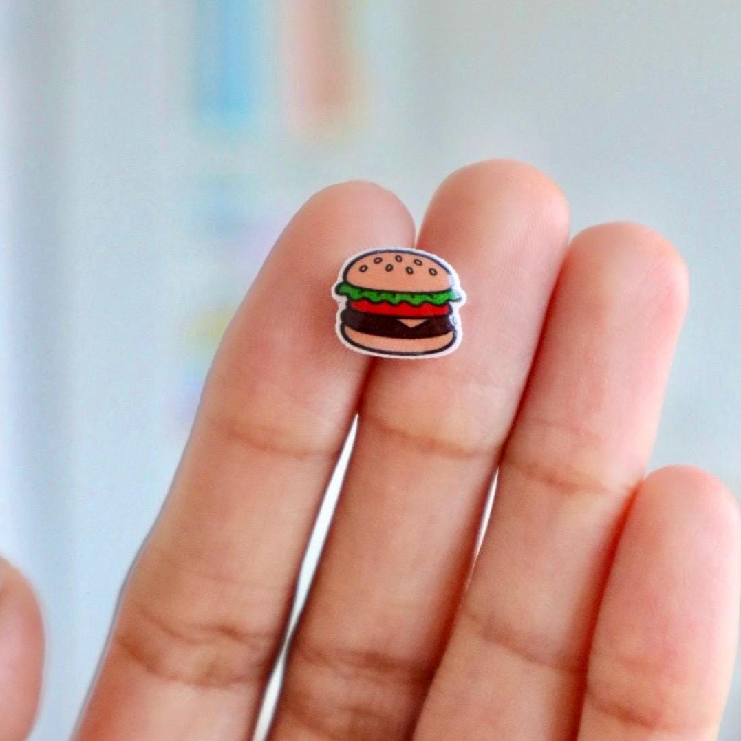 Burger Earrings