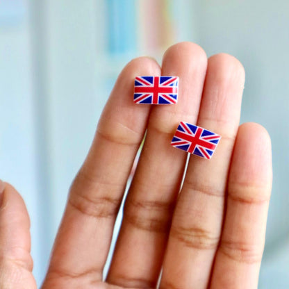 Union Jack British Flag Earrings