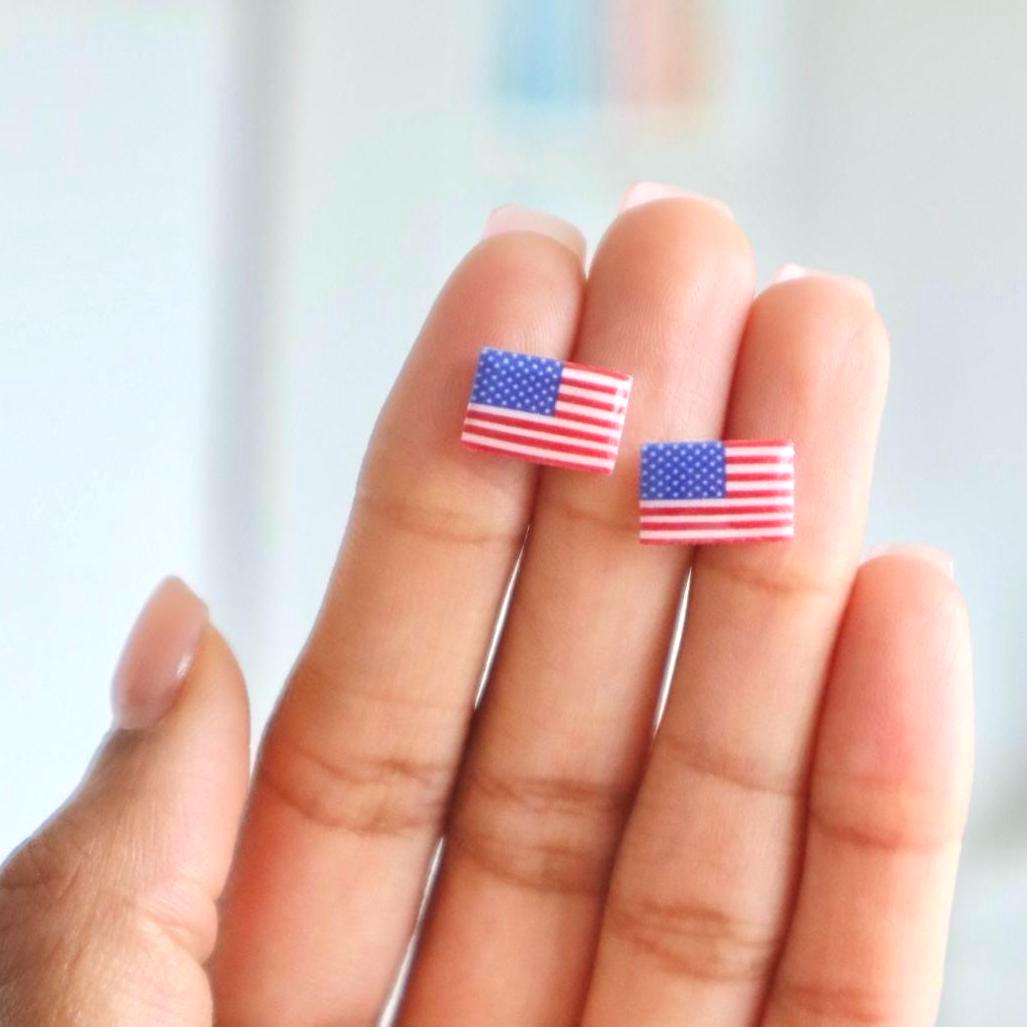 American Flag Earrings