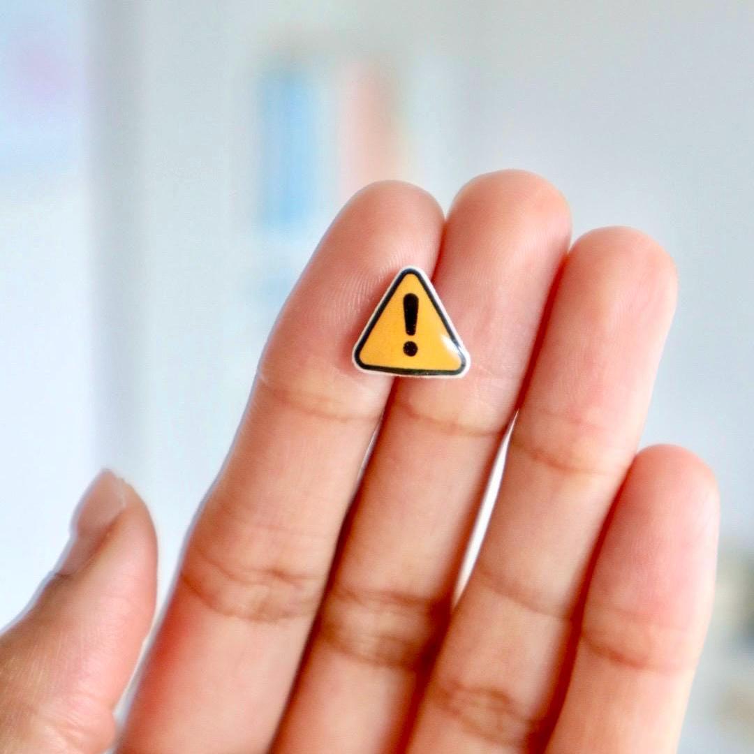 Caution Sign Earrings