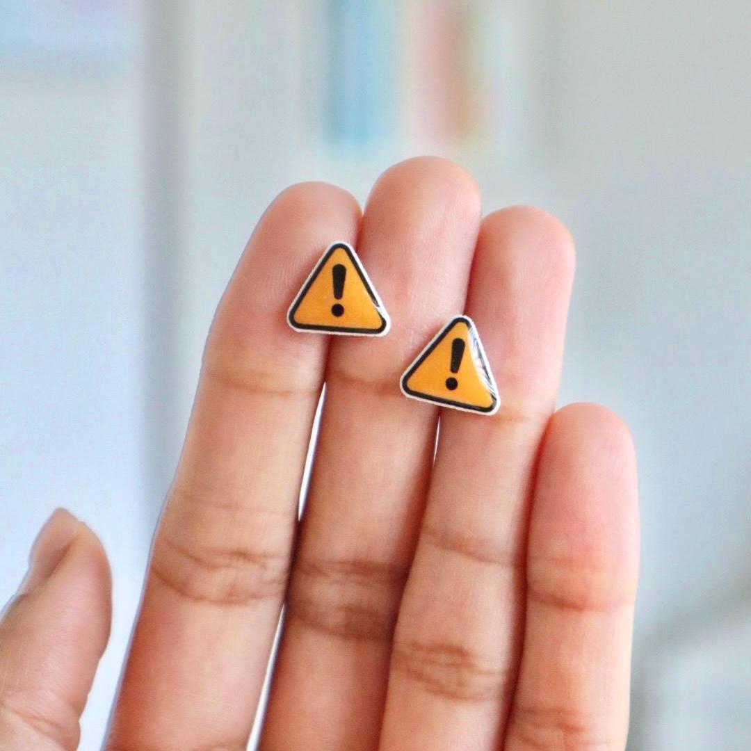Caution Sign Earrings