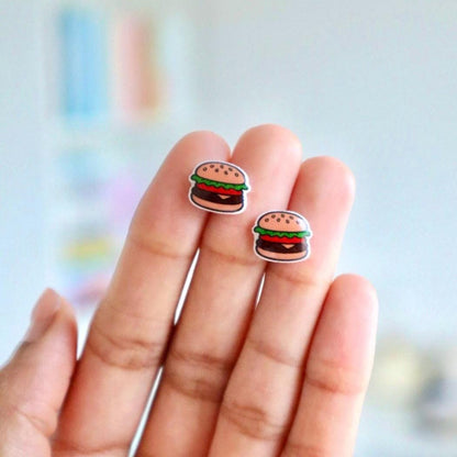 Burger Earrings