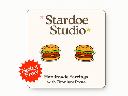 Burger Earrings