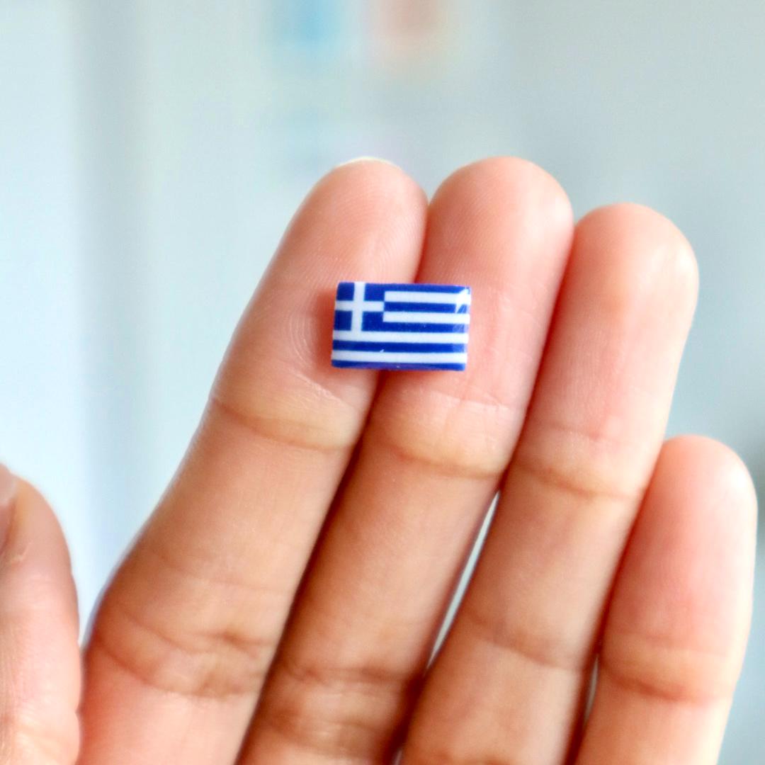 Greece Flag Earrings