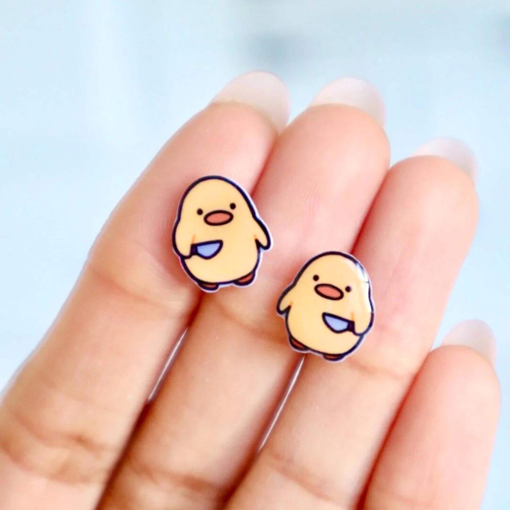 Duck with Knife Earrings