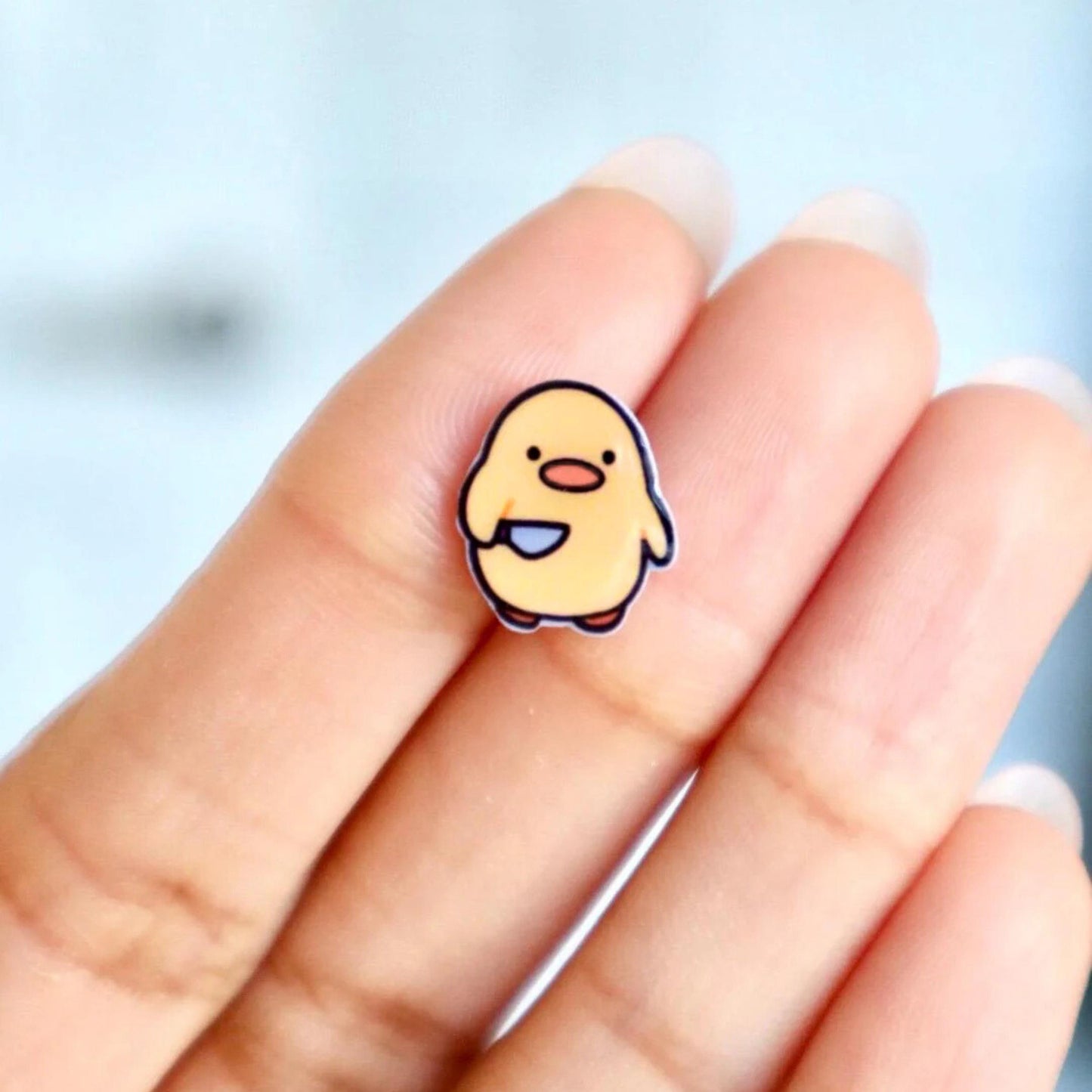 Duck with Knife Earrings