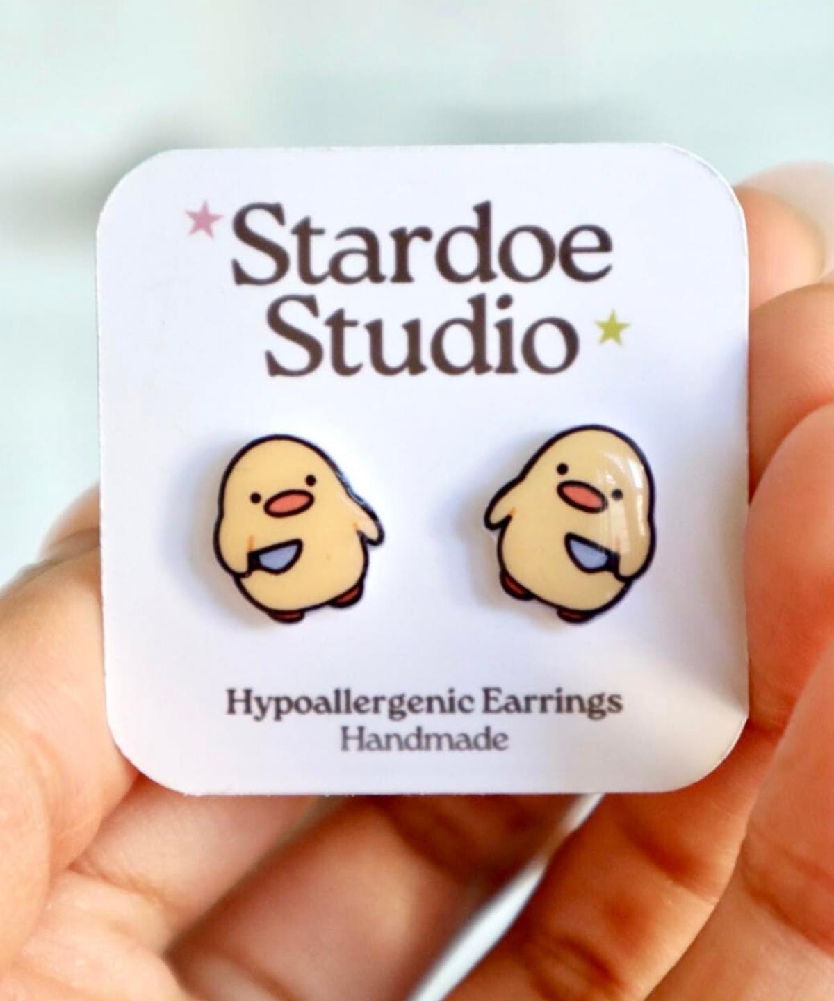 Duck with Knife Earrings