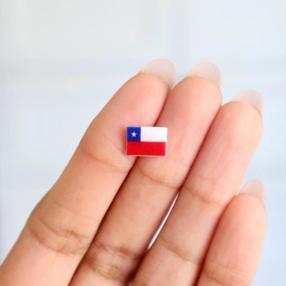 Chile Flag Earrings