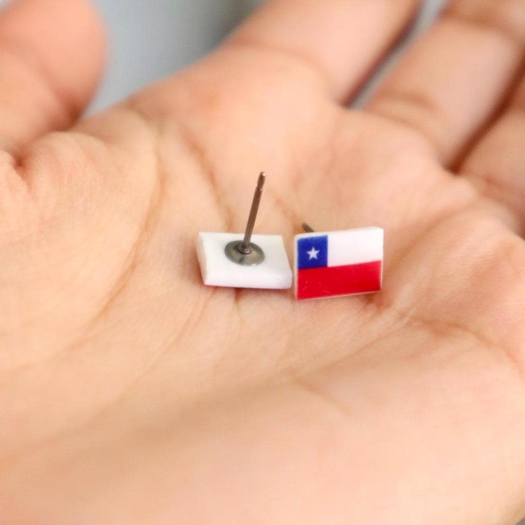 Chile Flag Earrings