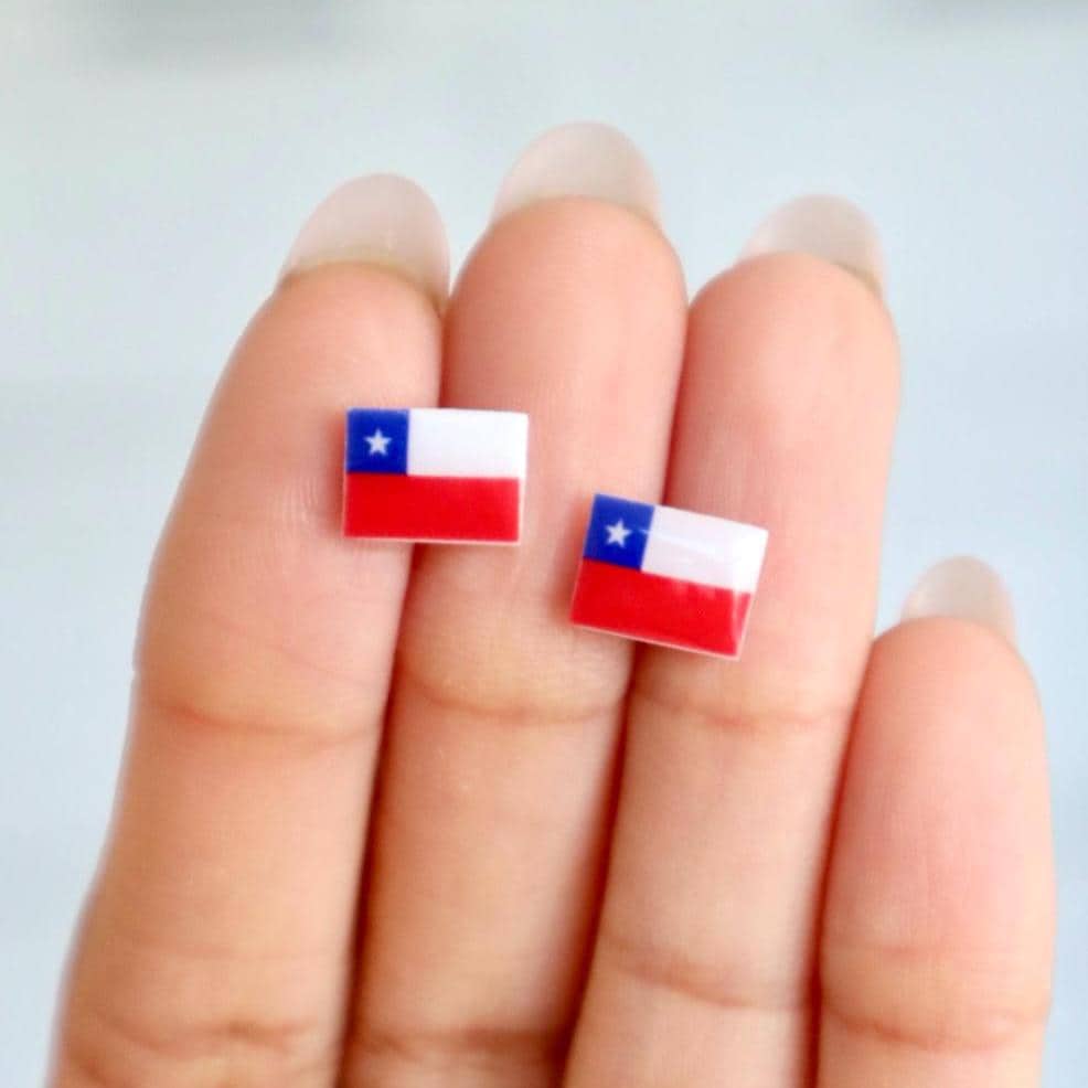 Chile Flag Earrings