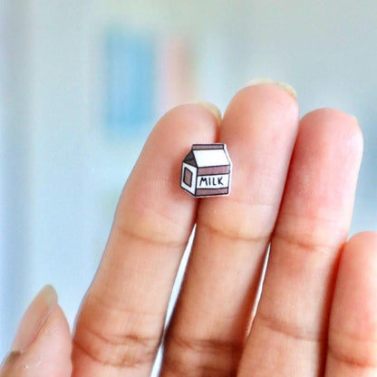 Chocolate Milk Carton Earrings