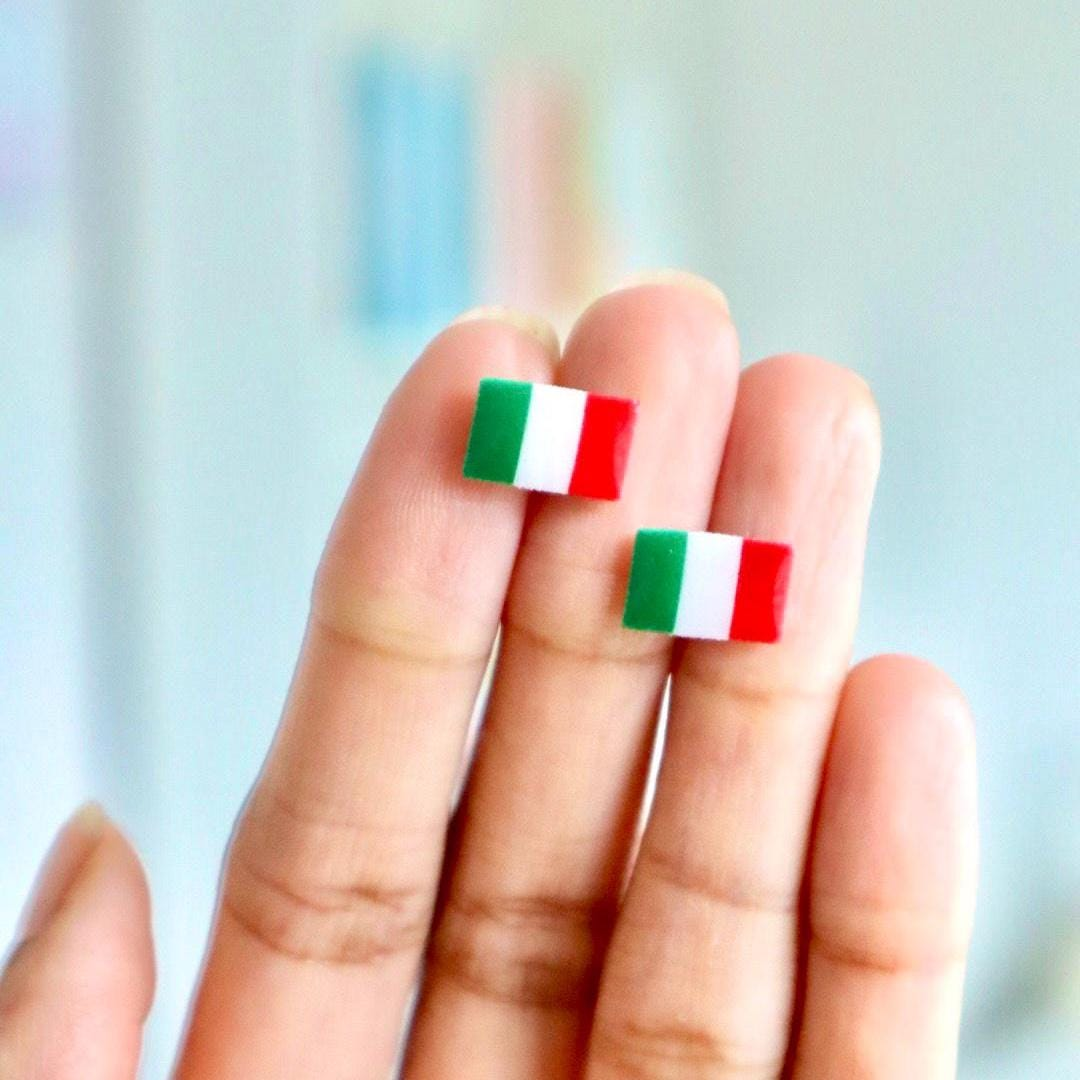Italy Flag Earrings
