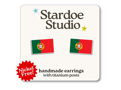 Portuguese Flag Earrings