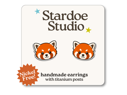 Red Panda Earrings