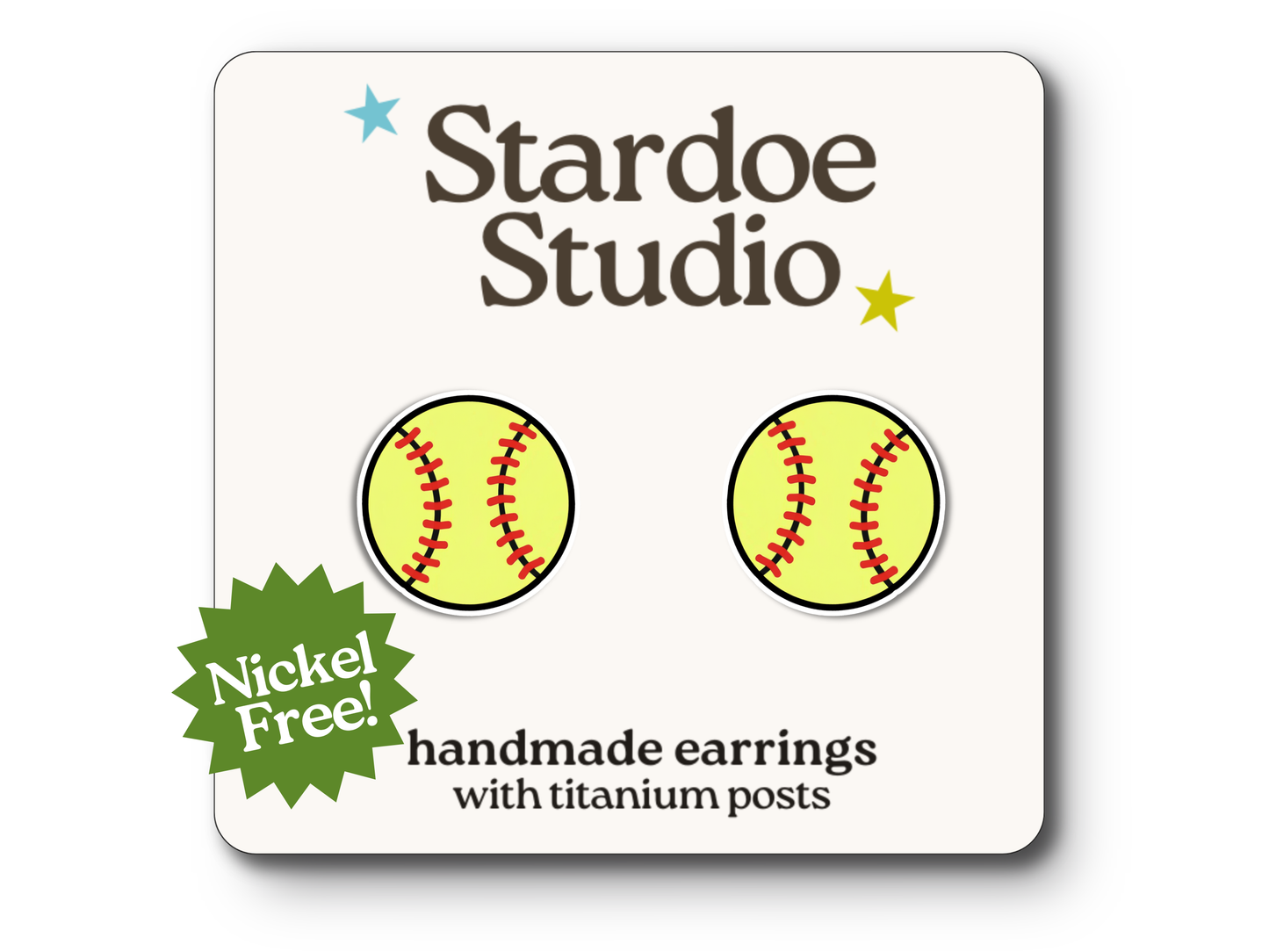 Softball Earrings